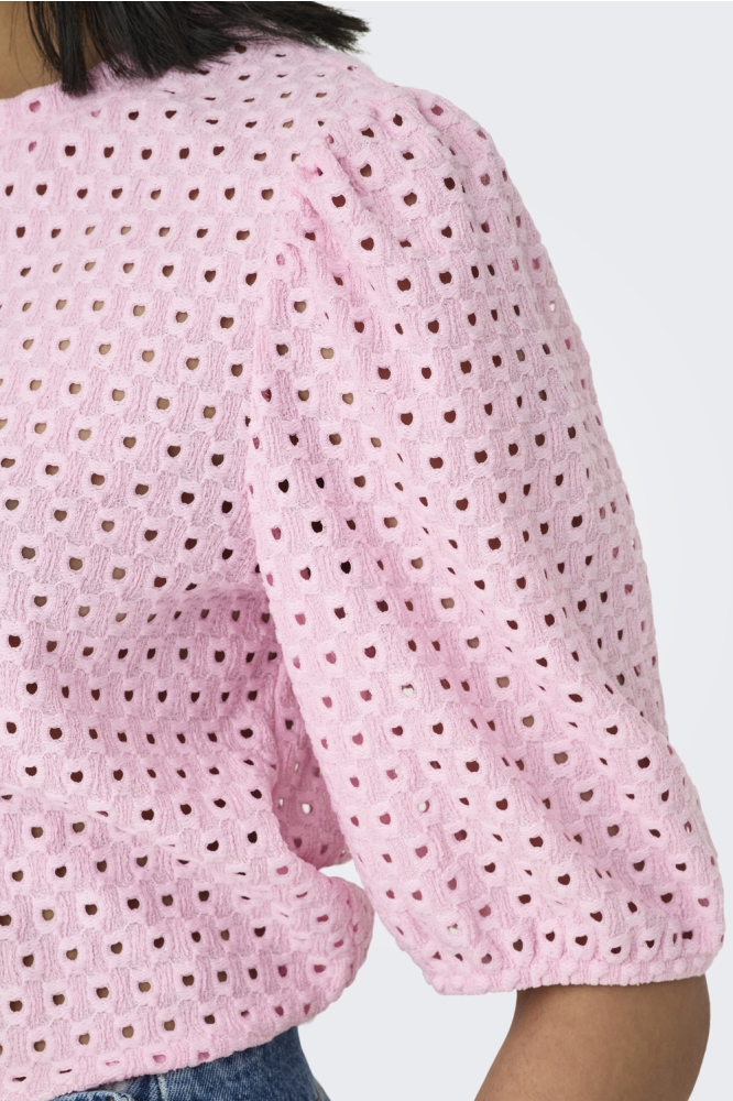ONLELISA S/S O-NECK TOP BOX JRS 15346853 ROSEATE SPOONBILL